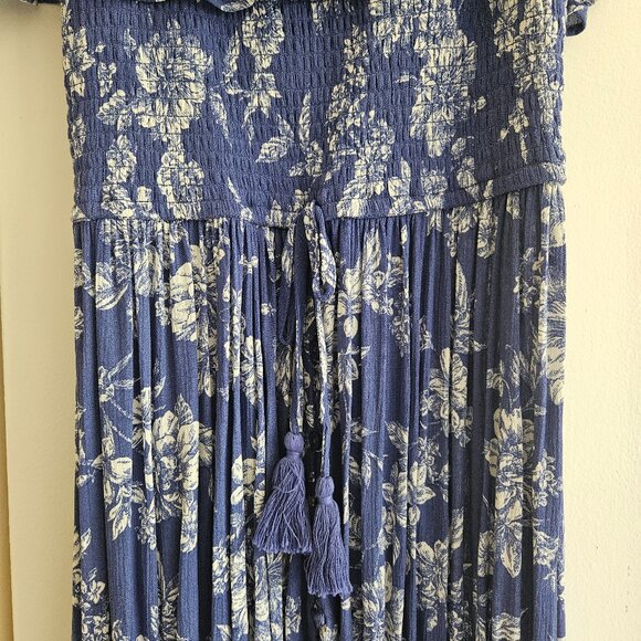 Xhilaration Blue Off Shoulder Maxi Sundress Size S - Picture 3 of 6